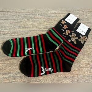 2-Dmitry Italian Festive Gingerbread Striped Socks